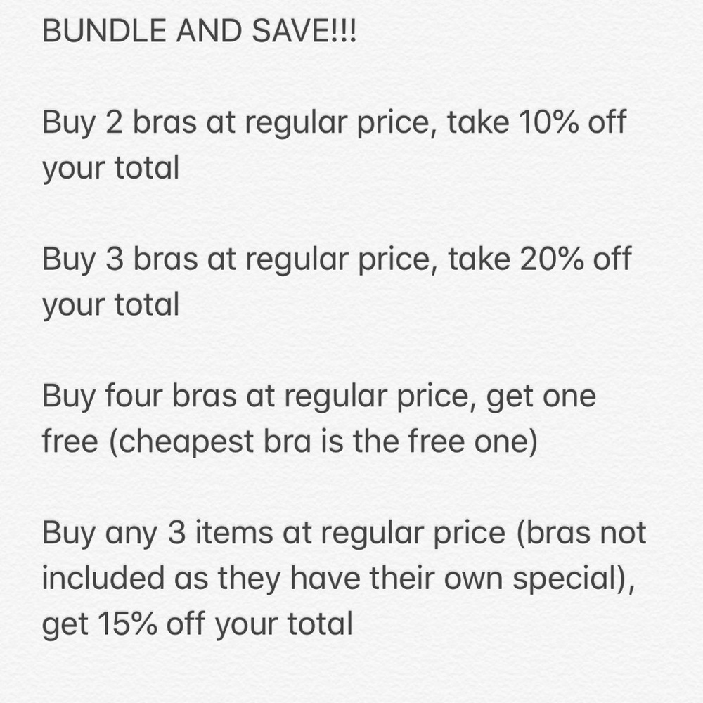 BUNDLE AND SAVE!!!